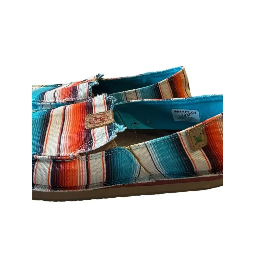 Twisted X Men’s Size 10 Slip-On Canvas Shoes Serape Stripe